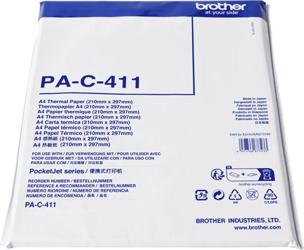 Brother PAC411 A4 Thermal Cut Sheet Paper