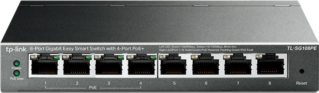 TP-Link SG108PE 8 Port Gigabit Switch Easy Smart 4x PoE Ports