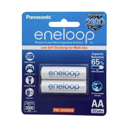 Panasonic Eneloop AA 2000mAh Rechargeable Batteries 2 Pack