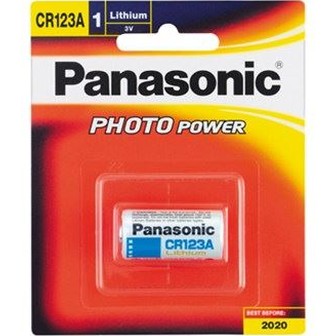 Panasonic CR-123A Photo Lithium 3V Camera Battery 1 Pack