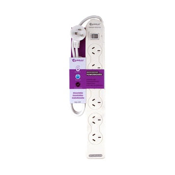 Sansai 6 Way Basic Powerboard with Master Switch
