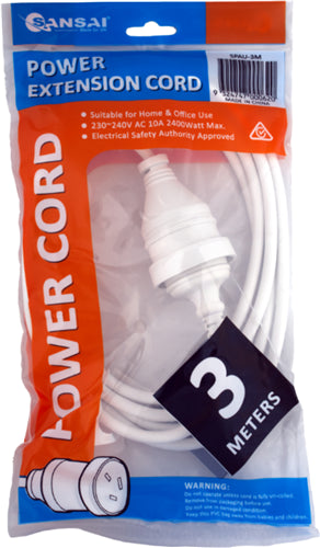 Sansai Power Extension Lead - 3 Meter