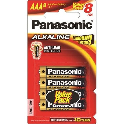 Panasonic AAA Alkaline Battery 8 Pack