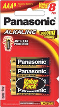 Panasonic AAA Alkaline Battery 8 Pack