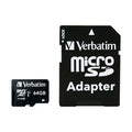 Verbatim Premium microSDXC Class 10 UHS-I Card 64GB with Adapter