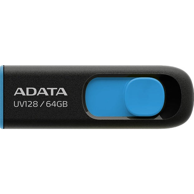 ADATA UV128 Dashdrive Retractable USB 3.0 64GB Blue/Black Flash Drive