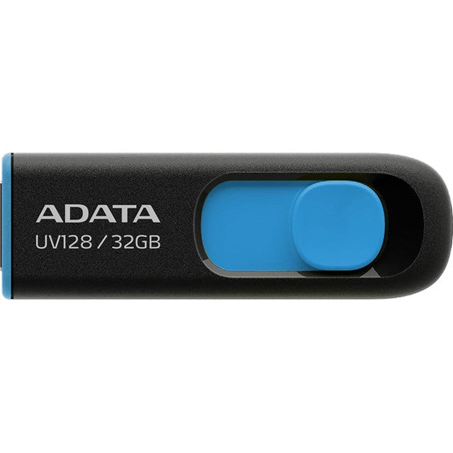ADATA UV128 Dashdrive Retractable USB 3.2 32GB Blue/Black Flash Drive