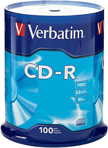 Verbatim CD-R 700MB 52x 100 Pack on Spindle