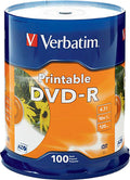 Verbatim DVD-R 4.7GB 16x White Printable 100 Pack on Spindle