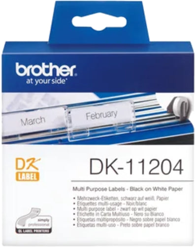 Brother DK11204 400 Multi-Purpose Address Labels 17mm x 54mm