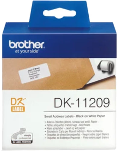 Brother DK11209 800 Small Address Labels 29mm x 62mm