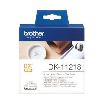 Brother DK11218 1000 Round Labels 24mm x 24mm