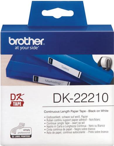 Brother DK22210 Continuous Length Paper Label Tape 29mm x 30.48m