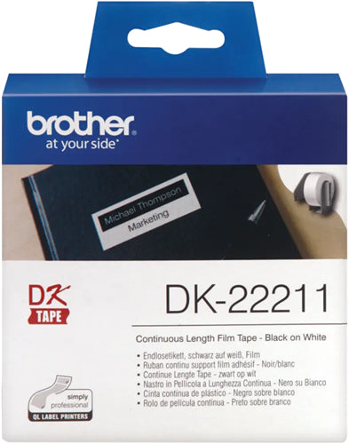 Brother DK22211 Continuous Length Paper Label Tape 29mm x 15.24m
