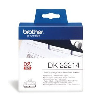 Brother DK22214 Continuous Length Paper Label Tape 12mm x 30.48m