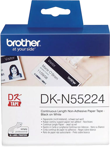 Brother DKN55224 Non-Adhesive Continuous Paper Roll 54mm x 30.48m