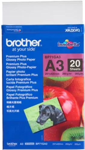Brother BP71GA3 A3 Premium Glossy Photo Paper 260GSM 20 Sheets