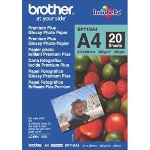 Brother BP71GA4 A4 Premium Glossy Photo Paper 260GSM 20 Sheets