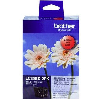Brother LC39BK2PK Black Ink Cartridge Twin Pack