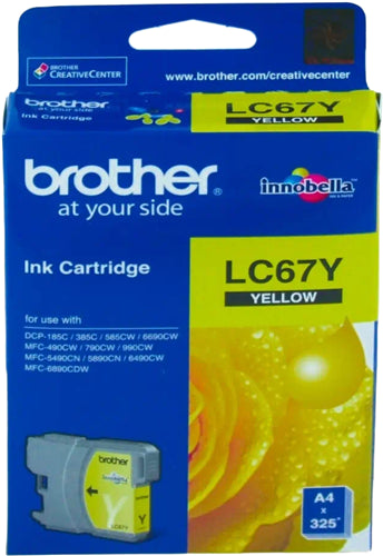 Brother LC67Y Yellow Ink Cartridge