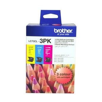 Brother LC73CL3PK CMY Colour Ink Cartridges (Triple Pack)
