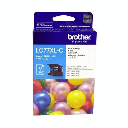 Brother LC77XLC Cyan High Yield Ink Cartridge