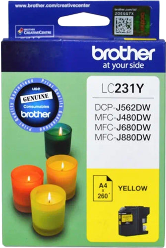 Brother LC231Y Yellow Ink Cartridge