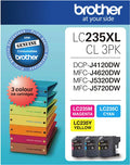 Brother LC235XLCL3PK CMY Colour High Yield Ink Cartridge (Triple Pack)