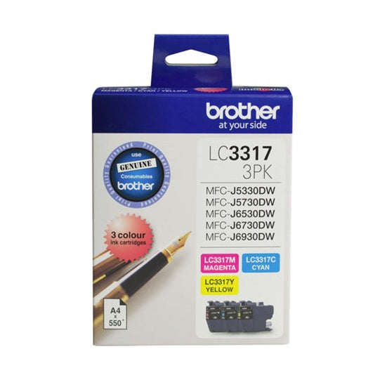 Brother LC33173PK 3 pack CMY Ink Cartridges