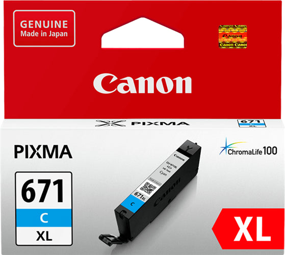 Canon CLI671XLC Cyan High Yield Ink Cartridge