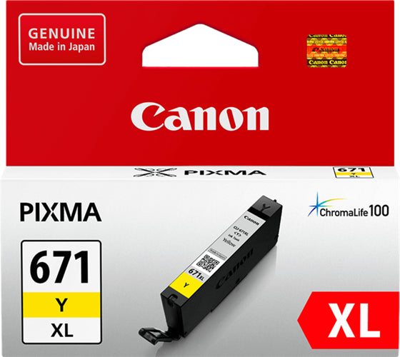 Canon CLI671XLY Yellow High Yield Ink Cartridge
