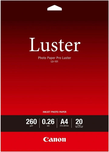 Canon LU-101 A4 Luster 260gsm Photo Paper Pro - 20 Sheets