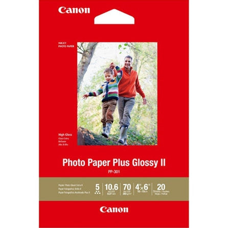 Canon PP-301 4x6 Glossy II 275gsm Photo Paper - 20 Sheets