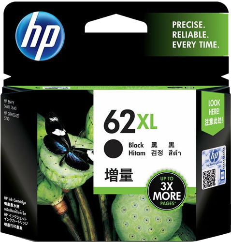 HP 62XL High Yield Black Ink Cartridge