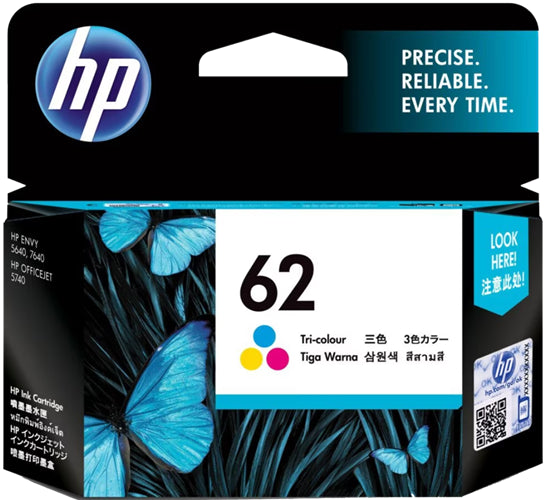 HP 62 Tri-Colour Ink Cartridge
