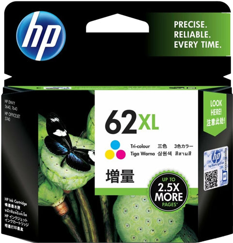 HP 62XL Tri-Colour High Yield Ink Cartridge