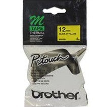 Brother MK-631 12mm x 8m Black on Yellow M Label Tape