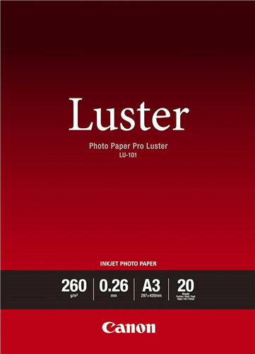 Canon LU-101 A3 Luster 260gsm Photo Paper Pro - 20 Sheets