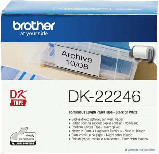 Brother DK22246 Continuous Paper Label Tape 103mm x 30.48m