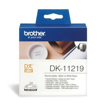 Brother DK11219 1200 Round Labels 12mm x 12mm