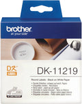 Brother DK11219 1200 Round Labels 12mm x 12mm