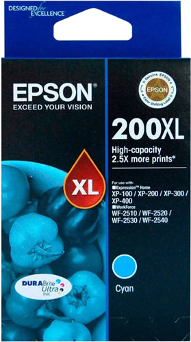 Epson 200XL Cyan High Yield Ink Cartridge