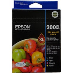Epson 200XL High Yield Ink Cartridge 4 Ink Value Pack