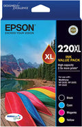 Epson 220XL 4 Ink High Yield Ink Cartridge Value Pack
