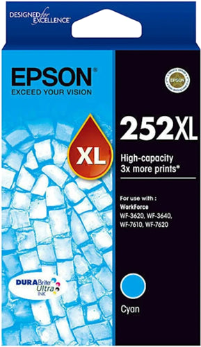 Epson 252XL Cyan High Yield Ink Cartridge