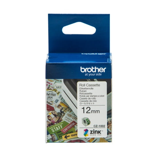 Brother CZ-1002 12mm Printable Roll Cassette