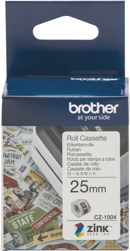 Brother CZ-1004 25mm Printable Roll Cassette