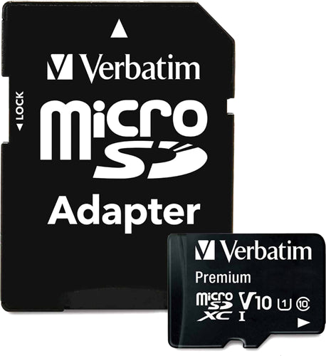 Verbatim Premium microSDHC Class 10 UHS-I Card 32GB with Adapter