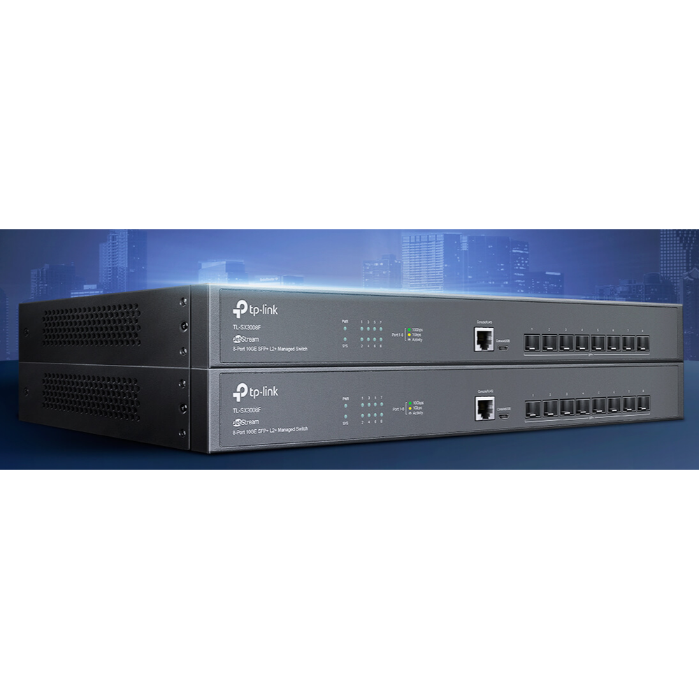 TP-Link SX3008F 8 Port SFP+ 10 Gigabit Switch Steel Case