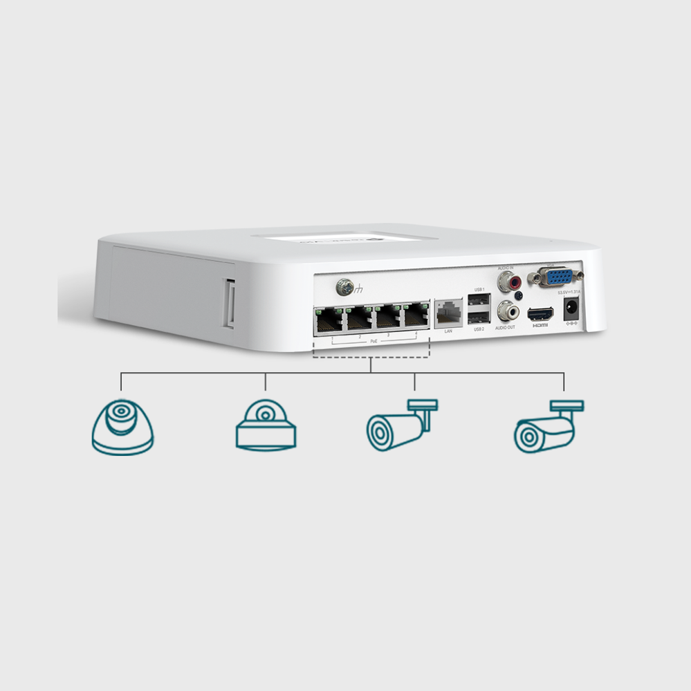 TP-Link NVR1104-4P 4 Channel Recorder with 4x PoE (no HDD)